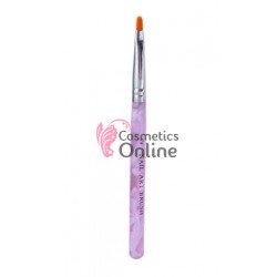 Pensula de unghii pentru gel uv sau acril, Mov 02, art PU76 - Limba de pisica